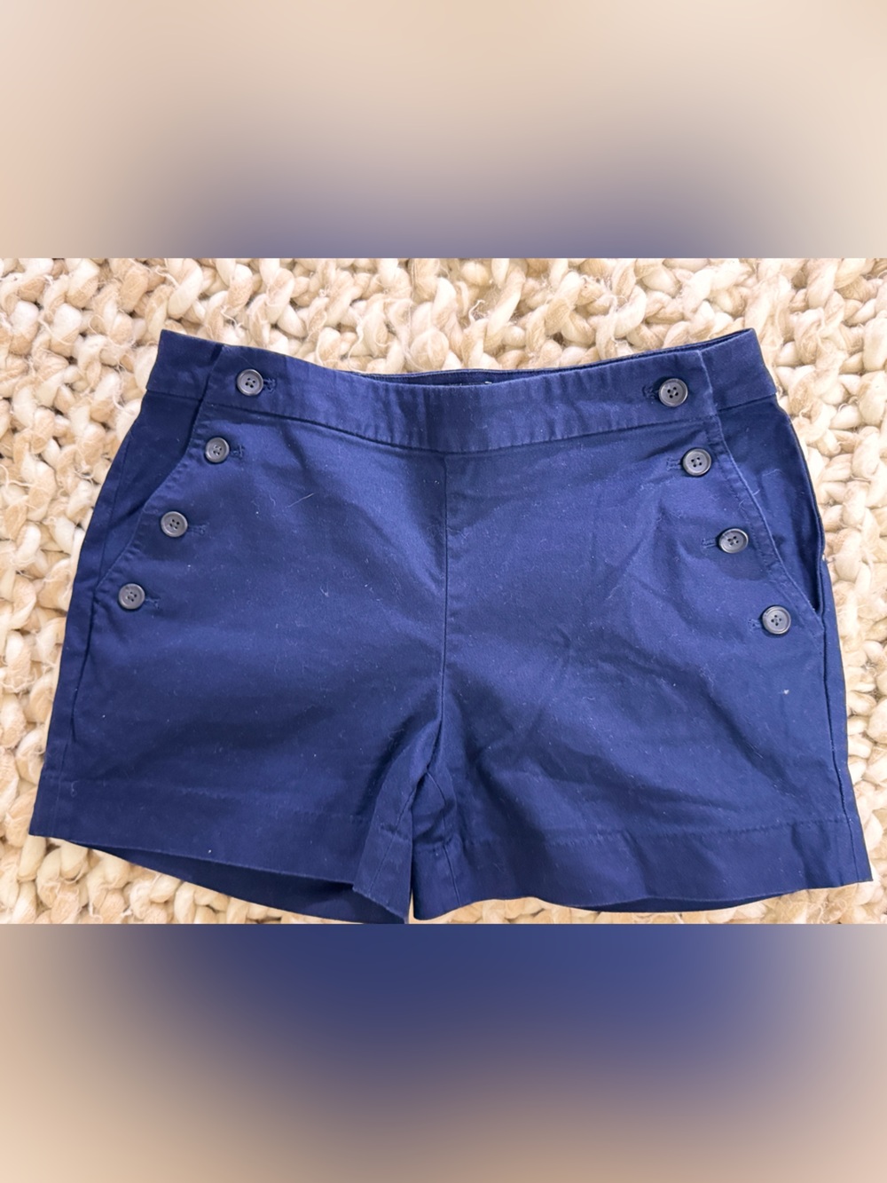 Banana Republic Navy High-Waist Button Sailor Shorts